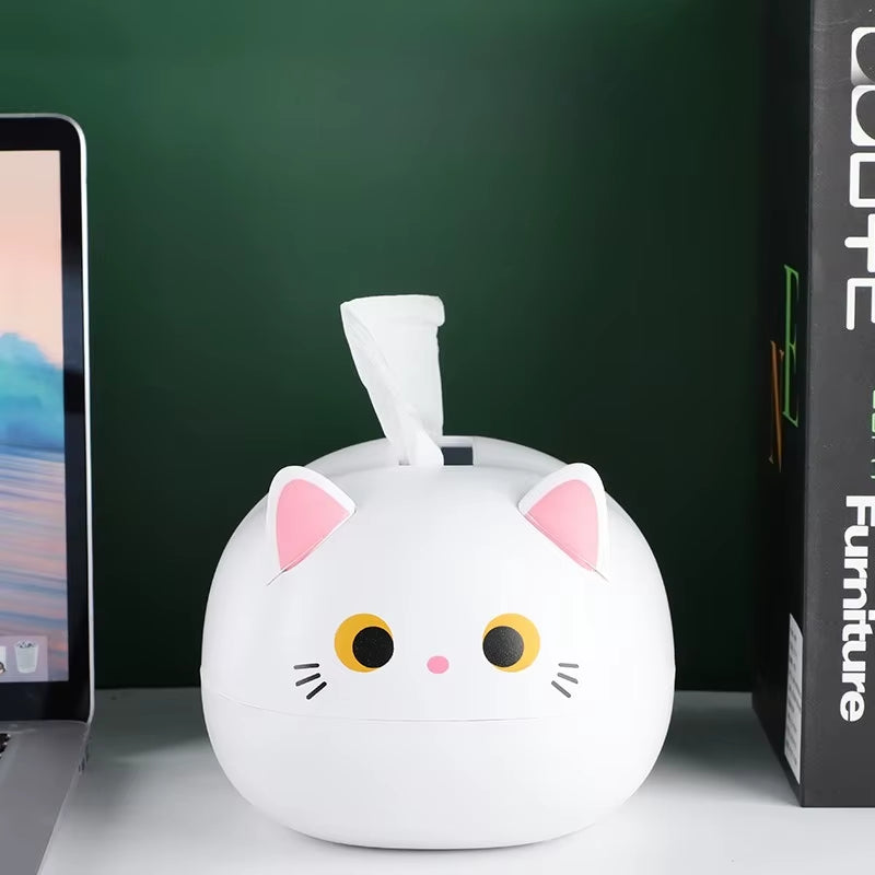 Bathroom Tissue Holder Cat Tissue Box Livingroom Napkin Storage Box Kitchen Paper Container Desktop Toilet Paper Holder