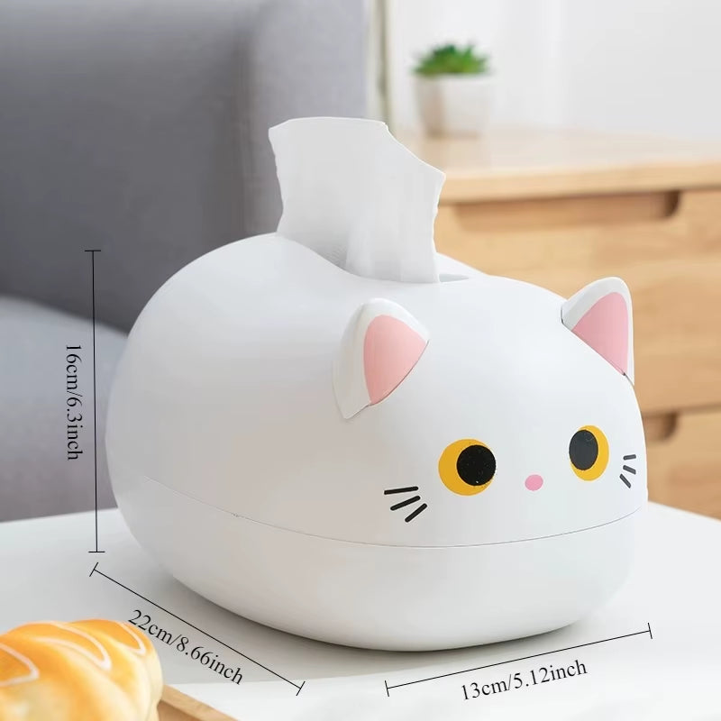 Bathroom Tissue Holder Cat Tissue Box Livingroom Napkin Storage Box Kitchen Paper Container Desktop Toilet Paper Holder