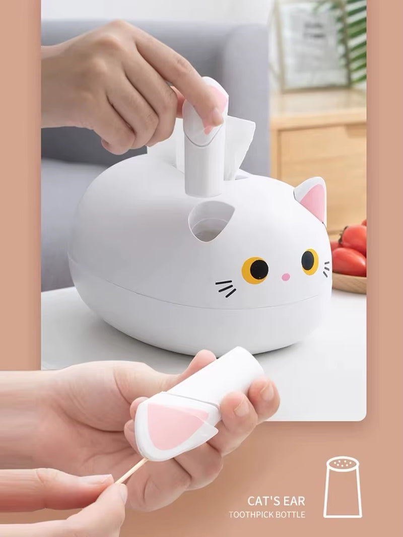 Bathroom Tissue Holder Cat Tissue Box Livingroom Napkin Storage Box Kitchen Paper Container Desktop Toilet Paper Holder