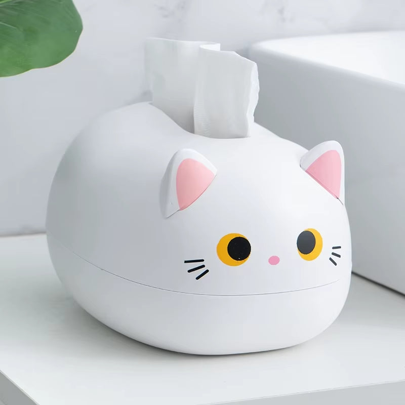 Bathroom Tissue Holder Cat Tissue Box Livingroom Napkin Storage Box Kitchen Paper Container Desktop Toilet Paper Holder