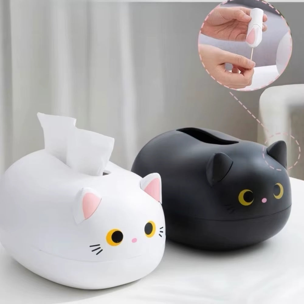 Bathroom Tissue Holder Cat Tissue Box Livingroom Napkin Storage Box Kitchen Paper Container Desktop Toilet Paper Holder